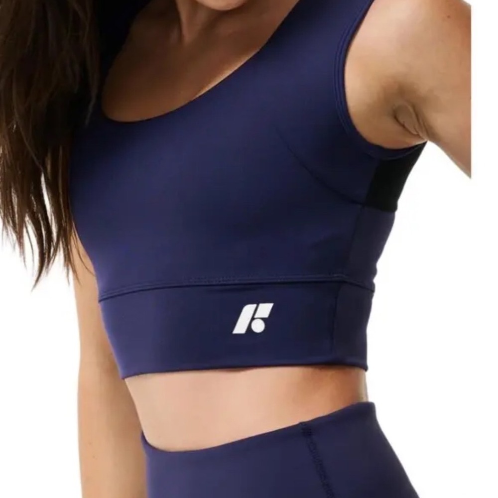 Forme Power+ Bra Lagoon Blue Posture Correcting Sports Bra XS Longline Mesh Back